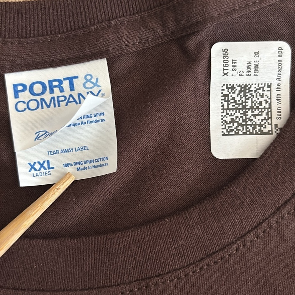 Port & Company Brown Funny Thanksgiving Fall Graphic Tee Size XXL - Picture 3 of 3